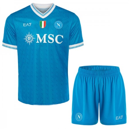 Koszulka SSC Napoli Dziecięcy Domowe 2025-26 Koszulki Piłkarskie Krótki Rękaw